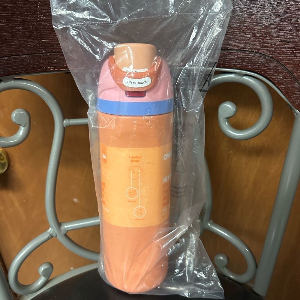 Orange and Pink Water Bottle